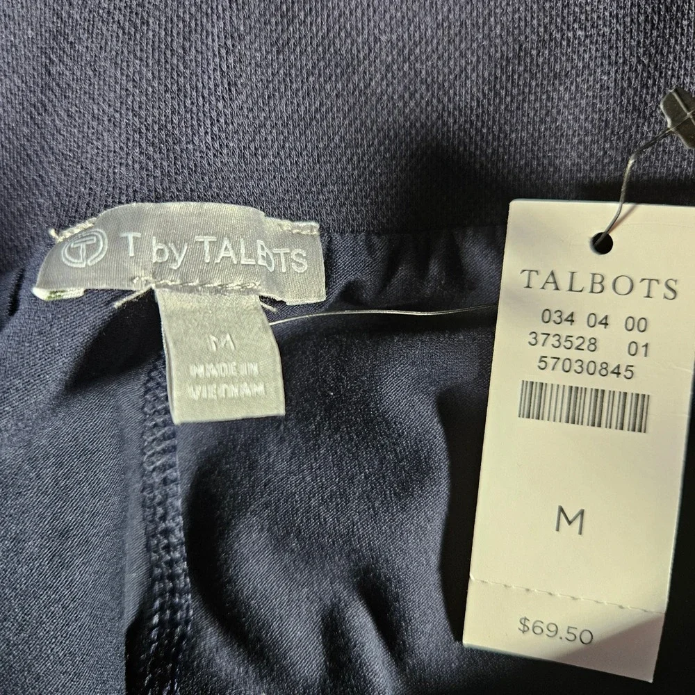 T by‎ Talbots Womens Navy Blue Tennis Skirt with Coral Stripes Size Medium New - Picture 5 of 9